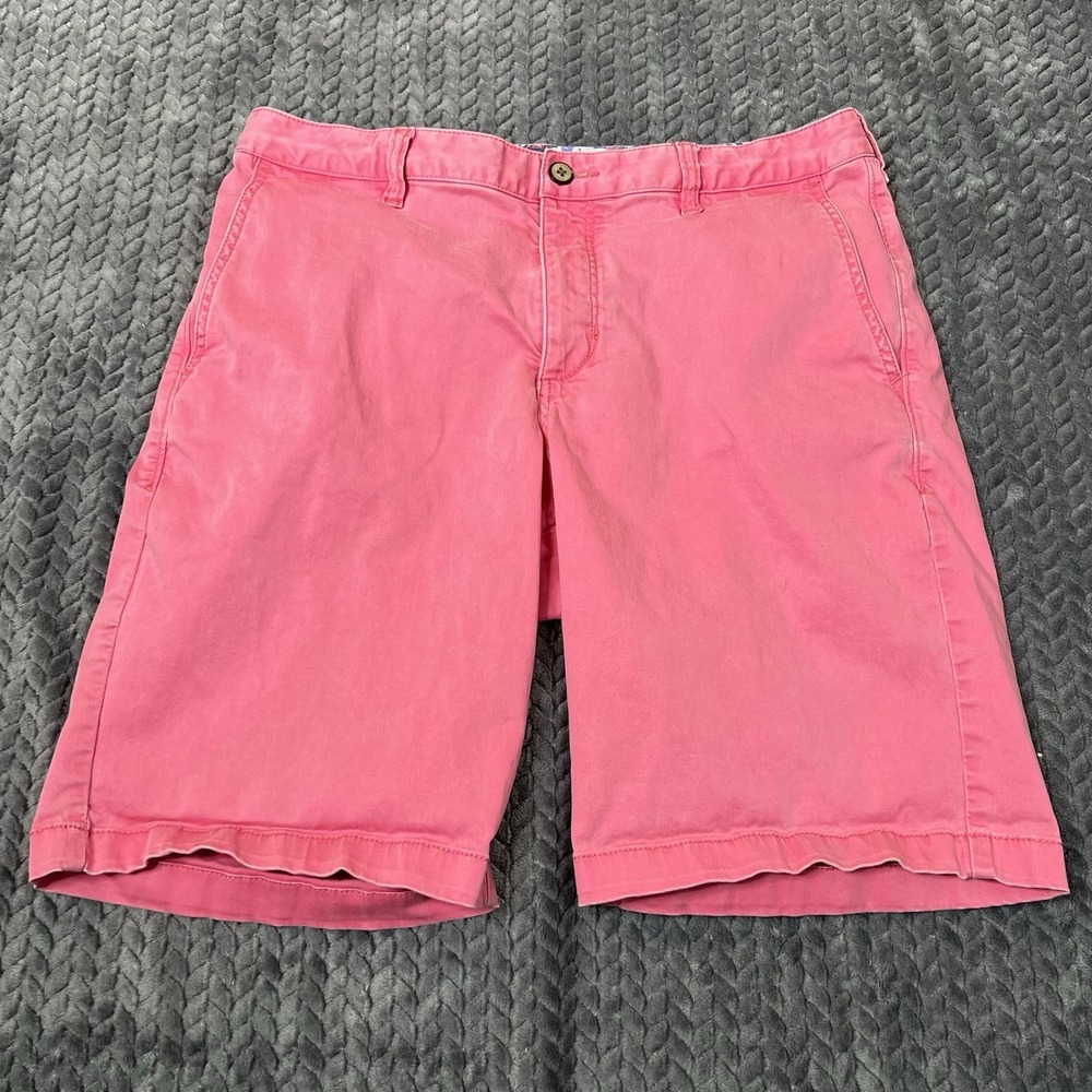 Tommy Bahama Chino Shorts Mens 33 Pink 10" Casual Comfort Preppy